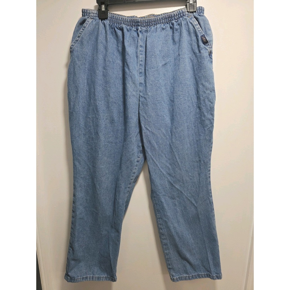 Chic Blue Women's Jean Pant Elastic Waistband Size 18 Petite
